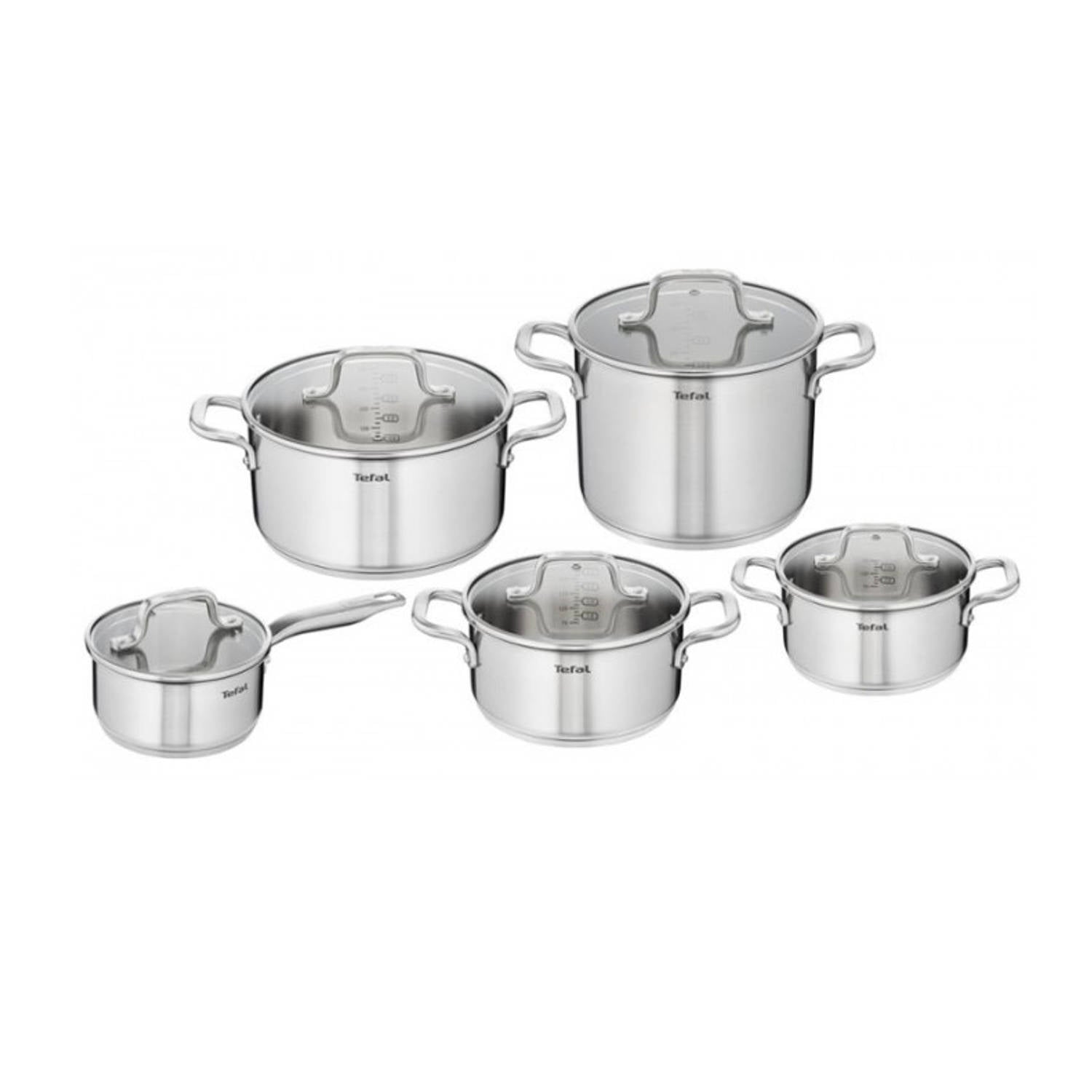 Tefal Virtuoso Pannenset RVS 5-delig steelpan Inductie