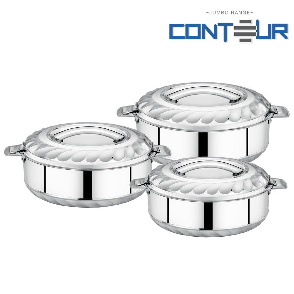 Jumbo Contour Insulated Hot Pot Set 3pc 10-15-20L