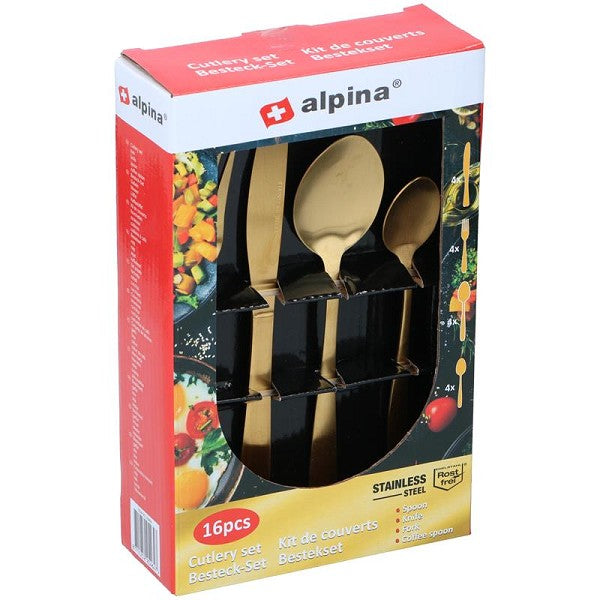 Alpina Cutlery Set 16-piece Gold