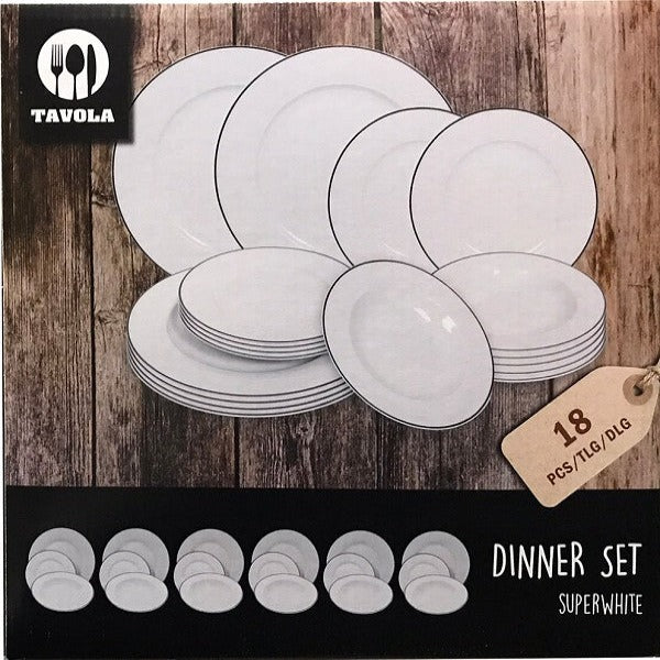 Studio Tavola Serviesset Wit / Zwart 18-delig